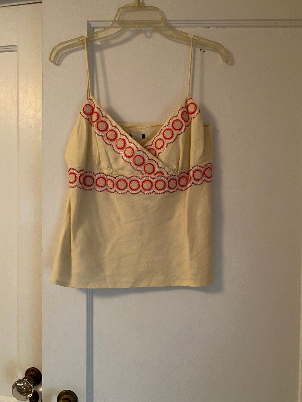 J. Crew Linen Camisole with Sequin Design